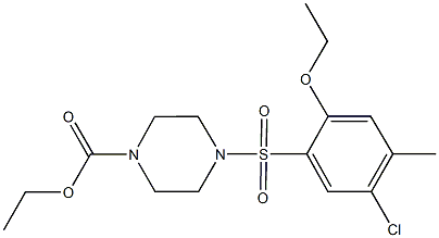 ethyl 4-[(5-chloro-2-ethoxy-4-methylphenyl)sulfonyl]-1-piperazinecarboxylate Structure