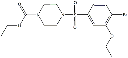 ethyl 4-[(4-bromo-3-ethoxyphenyl)sulfonyl]-1-piperazinecarboxylate Structure