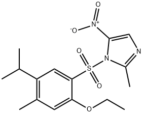 1-[(2-ethoxy-5-isopropyl-4-methylphenyl)sulfonyl]-5-nitro-2-methyl-1H-imidazole 结构式