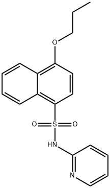 4-propoxy-N-(2-pyridinyl)-1-naphthalenesulfonamide 化学構造式