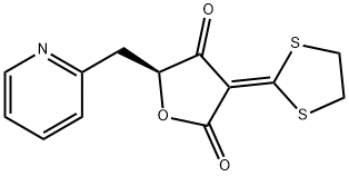 3-(1,3-dithiolan-2-ylidene)-5-(2-pyridinylmethyl)-2,4(3H,5H)-furandione 化学構造式