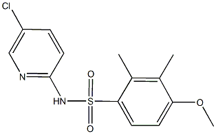 N-(5-chloro-2-pyridinyl)-4-methoxy-2,3-dimethylbenzenesulfonamide Structure
