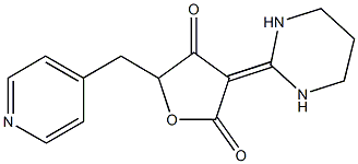 5-(4-pyridinylmethyl)-3-tetrahydro-2(1H)-pyrimidinylidene-2,4(3H,5H)-furandione Structure