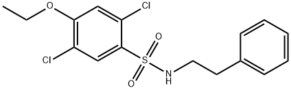 2,5-dichloro-4-ethoxy-N-(2-phenylethyl)benzenesulfonamide Struktur