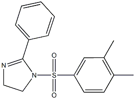 1-[(3,4-dimethylphenyl)sulfonyl]-2-phenyl-4,5-dihydro-1H-imidazole Structure