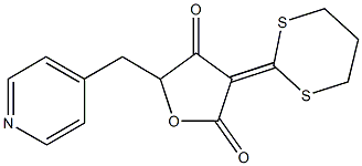3-(1,3-dithian-2-ylidene)-5-(4-pyridinylmethyl)-2,4(3H,5H)-furandione 结构式