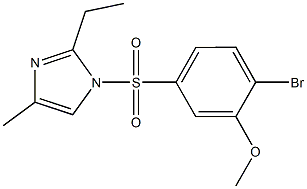 2-bromo-5-[(2-ethyl-4-methyl-1H-imidazol-1-yl)sulfonyl]phenyl methyl ether,723745-15-1,结构式