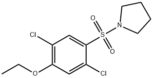 2,5-dichloro-4-(1-pyrrolidinylsulfonyl)phenyl ethyl ether Structure