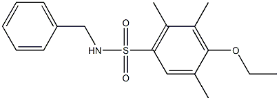 N-benzyl-4-ethoxy-2,3,5-trimethylbenzenesulfonamide Struktur