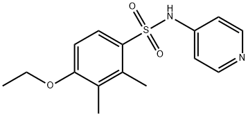 4-ethoxy-2,3-dimethyl-N-(4-pyridinyl)benzenesulfonamide 化学構造式