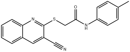 723745-63-9 2-[(3-cyano-2-quinolinyl)sulfanyl]-N-(4-methylphenyl)acetamide