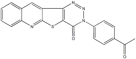 3-(4-acetylphenyl)[1,2,3]triazino[4',5':4,5]thieno[2,3-b]quinolin-4(3H)-one Struktur