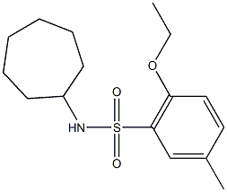 N-cycloheptyl-2-ethoxy-5-methylbenzenesulfonamide Struktur