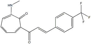 2-(methylamino)-7-{3-[4-(trifluoromethyl)phenyl]acryloyl}-2,4,6-cycloheptatrien-1-one,723746-01-8,结构式