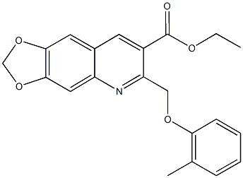 723746-10-9 ethyl6-[(2-methylphenoxy)methyl][1,3]dioxolo[4,5-g]quinoline-7-carboxylate