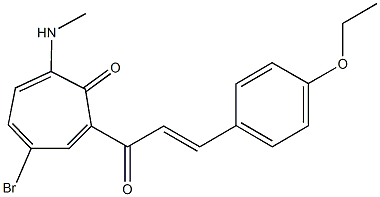 4-bromo-2-[3-(4-ethoxyphenyl)acryloyl]-7-(methylamino)-2,4,6-cycloheptatrien-1-one,723746-43-8,结构式