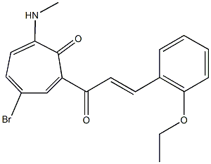 4-bromo-2-[3-(2-ethoxyphenyl)acryloyl]-7-(methylamino)-2,4,6-cycloheptatrien-1-one Structure