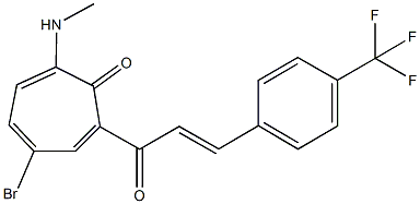 723746-55-2 4-bromo-7-(methylamino)-2-{3-[4-(trifluoromethyl)phenyl]acryloyl}-2,4,6-cycloheptatrien-1-one