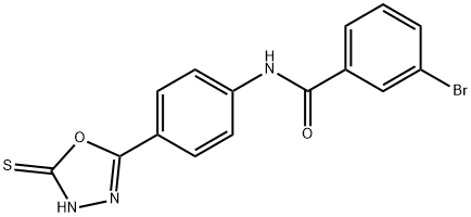 3-bromo-N-[4-(5-sulfanyl-1,3,4-oxadiazol-2-yl)phenyl]benzamide Structure