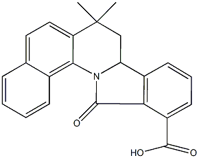 7,7-dimethyl-13-oxo-7,8,8a,13-tetrahydrobenzo[h]isoindolo[2,1-a]quinoline-12-carboxylicacid,723747-25-9,结构式