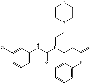 N'-(3-chlorophenyl)-N-[1-(2-fluorophenyl)-3-butenyl]-N-[2-(4-morpholinyl)ethyl]urea,723747-32-8,结构式