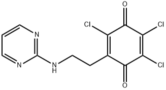 2,3,5-trichloro-6-[2-(2-pyrimidinylamino)ethyl]benzo-1,4-quinone 结构式