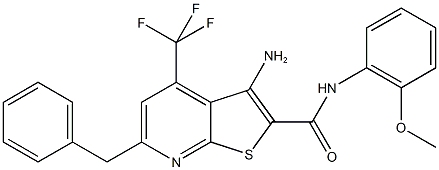 723748-37-6 3-amino-6-benzyl-N-(2-methoxyphenyl)-4-(trifluoromethyl)thieno[2,3-b]pyridine-2-carboxamide