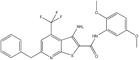 3-amino-6-benzyl-N-(2,5-dimethoxyphenyl)-4-(trifluoromethyl)thieno[2,3-b]pyridine-2-carboxamide|