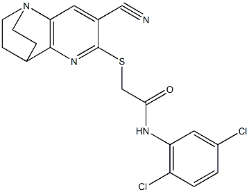 2-[(4-cyano-1,6-diazatricyclo[6.2.2.0~2,7~]dodeca-2,4,6-trien-5-yl)sulfanyl]-N-(2,5-dichlorophenyl)acetamide|