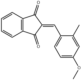 2-(4-methoxy-2-methylbenzylidene)-1H-indene-1,3(2H)-dione Struktur