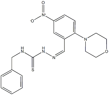 5-nitro-2-(4-morpholinyl)benzaldehyde N-benzylthiosemicarbazone Structure