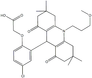 723749-68-6 {4-chloro-2-[10-(3-methoxypropyl)-3,3,6,6-tetramethyl-1,8-dioxo-1,2,3,4,5,6,7,8,9,10-decahydro-9-acridinyl]phenoxy}aceticacid