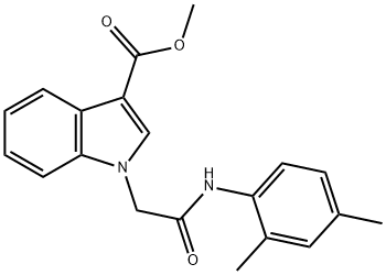 methyl1-[2-(2,4-dimethylanilino)-2-oxoethyl]-1H-indole-3-carboxylate Structure