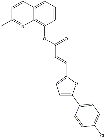 723751-25-5 2-methyl-8-quinolinyl3-[5-(4-chlorophenyl)-2-furyl]acrylate