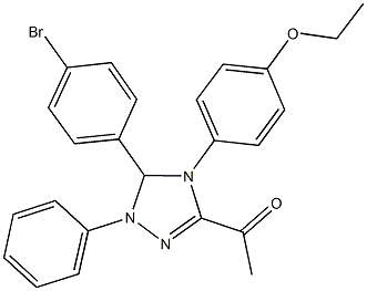 1-[5-(4-bromophenyl)-4-(4-ethoxyphenyl)-1-phenyl-4,5-dihydro-1H-1,2,4-triazol-3-yl]ethanone 结构式