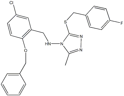 N-[2-(benzyloxy)-5-chlorobenzyl]-N-{3-[(4-fluorobenzyl)sulfanyl]-5-methyl-4H-1,2,4-triazol-4-yl}amine Structure