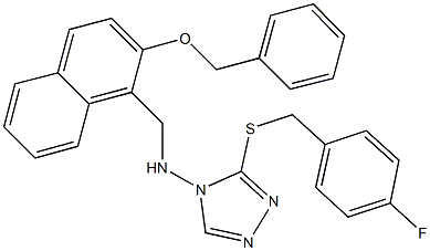 N-{[2-(benzyloxy)-1-naphthyl]methyl}-N-{3-[(4-fluorobenzyl)sulfanyl]-4H-1,2,4-triazol-4-yl}amine Struktur