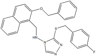 N-{[2-(benzyloxy)-1-naphthyl]methyl}-N-{3-[(4-fluorobenzyl)sulfanyl]-4H-1,2,4-triazol-4-yl}amine Structure