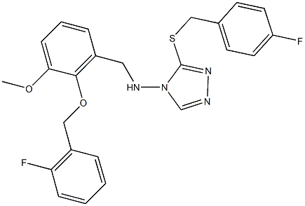 N-{2-[(2-fluorobenzyl)oxy]-3-methoxybenzyl}-N-{3-[(4-fluorobenzyl)sulfanyl]-4H-1,2,4-triazol-4-yl}amine 结构式