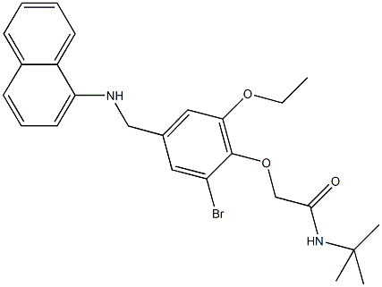 2-{2-bromo-6-ethoxy-4-[(1-naphthylamino)methyl]phenoxy}-N-(tert-butyl)acetamide|