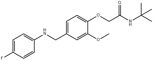 N-(tert-butyl)-2-{4-[(4-fluoroanilino)methyl]-2-methoxyphenoxy}acetamide|