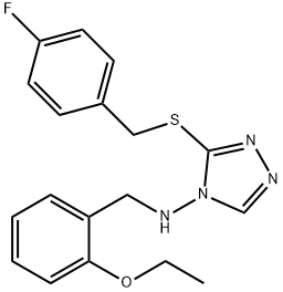 N-(2-ethoxybenzyl)-N-{3-[(4-fluorobenzyl)sulfanyl]-4H-1,2,4-triazol-4-yl}amine Struktur