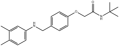 N-(tert-butyl)-2-{4-[(3,4-dimethylanilino)methyl]phenoxy}acetamide Structure