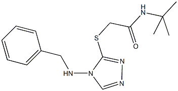 2-{[4-(benzylamino)-4H-1,2,4-triazol-3-yl]sulfanyl}-N-(tert-butyl)acetamide Struktur