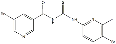 N-(5-bromo-6-methyl-2-pyridinyl)-N'-[(5-bromo-3-pyridinyl)carbonyl]thiourea Structure