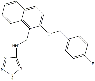 N-({2-[(4-fluorobenzyl)oxy]-1-naphthyl}methyl)-N-(2H-tetraazol-5-yl)amine Struktur