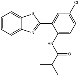 N-[2-(1,3-benzothiazol-2-yl)-4-chlorophenyl]-2-methylpropanamide 结构式