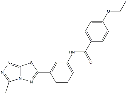 4-ethoxy-N-[3-(3-methyl[1,2,4]triazolo[3,4-b][1,3,4]thiadiazol-6-yl)phenyl]benzamide Struktur