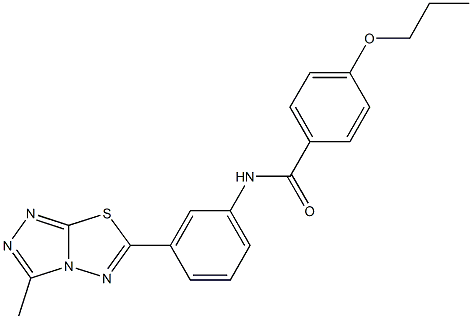 N-[3-(3-methyl[1,2,4]triazolo[3,4-b][1,3,4]thiadiazol-6-yl)phenyl]-4-propoxybenzamide Struktur