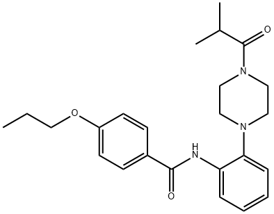 N-[2-(4-isobutyryl-1-piperazinyl)phenyl]-4-propoxybenzamide Structure